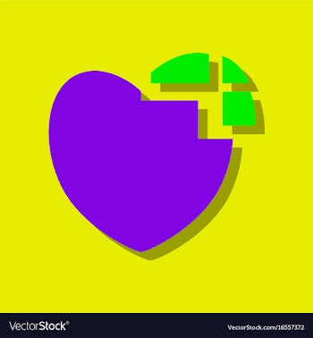Flat icon design collection heart disease in vector image