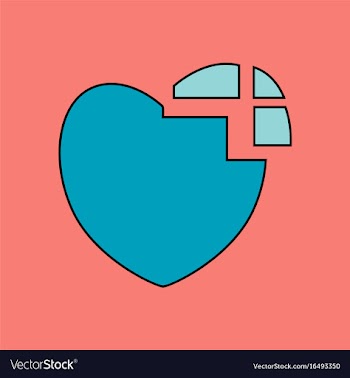 Flat icon design collection heart disease vector image