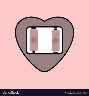 Flat icon design collection heart icon with a vector image