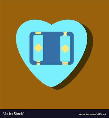Flat icon design collection heart icon with a vector image