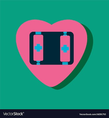 Flat icon design collection heart icon with a vector image