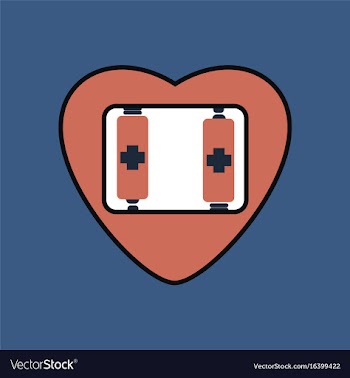 Flat icon design collection heart icon with a vector image