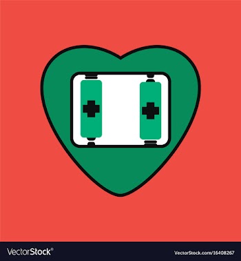 Flat icon design collection heart icon with a vector image