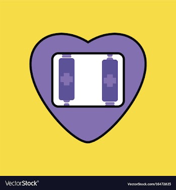 Flat icon design collection heart icon with a vector image