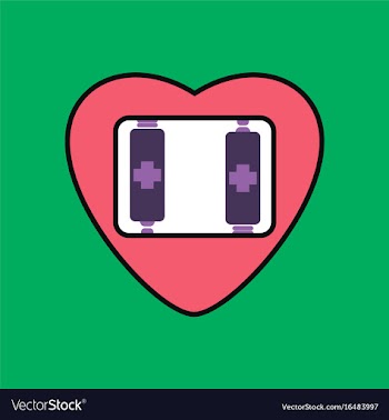 Flat icon design collection heart icon with a vector image
