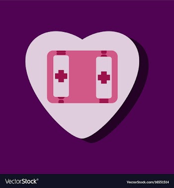 Flat icon design collection heart icon with a vector image