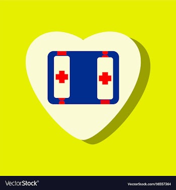 Flat icon design collection heart icon with a vector image