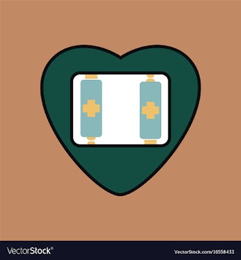 Flat icon design collection heart icon with a vector image