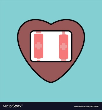 Flat icon design collection heart icon with a vector image