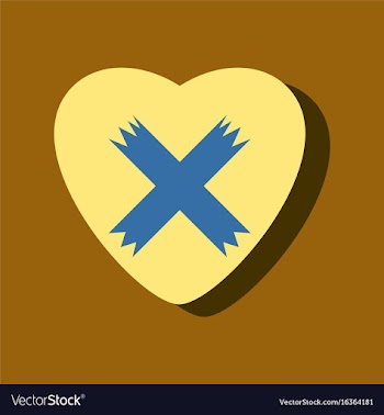 Flat icon design collection heart plaster icon in vector image