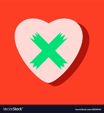 Flat icon design collection heart plaster icon in vector image