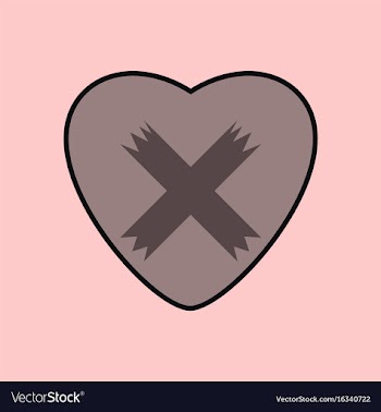 Flat icon design collection heart plaster icon vector image