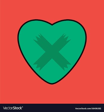 Flat icon design collection heart plaster icon vector image