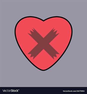 Flat icon design collection heart plaster icon vector image