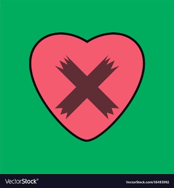 Flat icon design collection heart plaster icon vector image