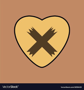 Flat icon design collection heart plaster icon vector image