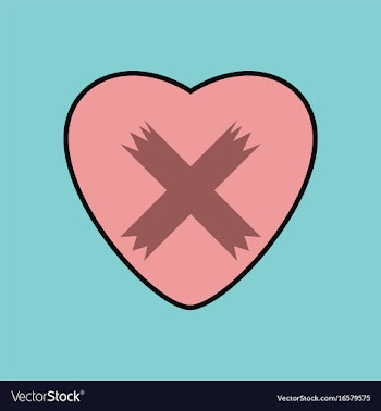Flat icon design collection heart plaster icon vector image