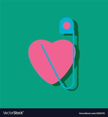 Flat icon design collection heart with a safety vector image