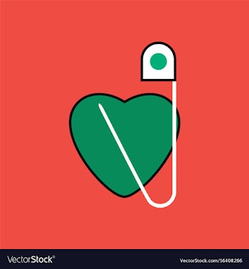 Flat icon design collection heart with a safety vector image