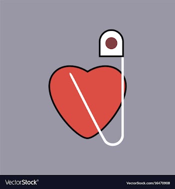 Flat icon design collection heart with a safety vector image