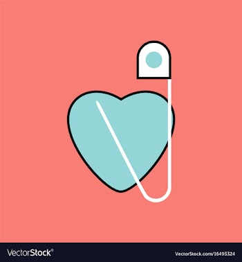 Flat icon design collection heart with a safety vector image