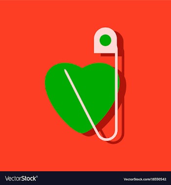 Flat icon design collection heart with a safety vector image