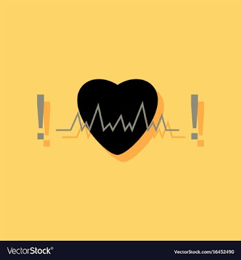 Flat icon design collection heart with cardio in vector image