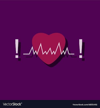 Flat icon design collection heart with cardio in vector image