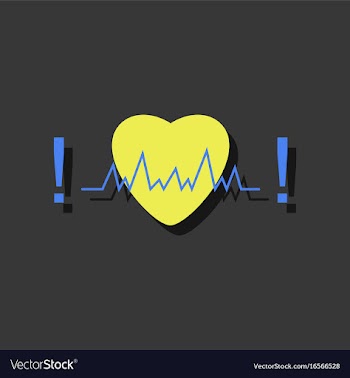 Flat icon design collection heart with cardio in vector image