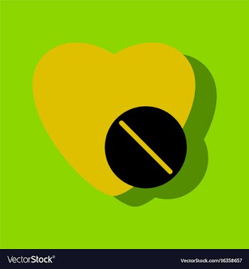 Flat icon design collection heart with medical vector image