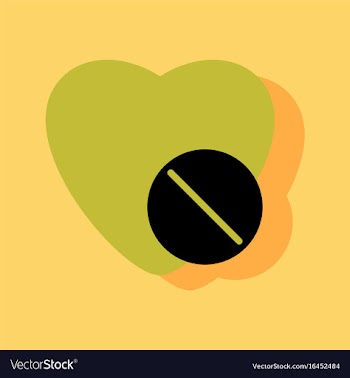 Flat icon design collection heart with medical vector image
