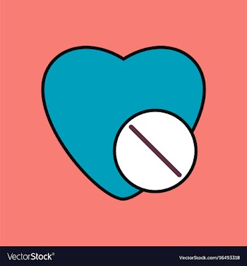 Flat icon design collection heart with medical vector image
