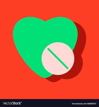 Flat icon design collection heart with medical vector image