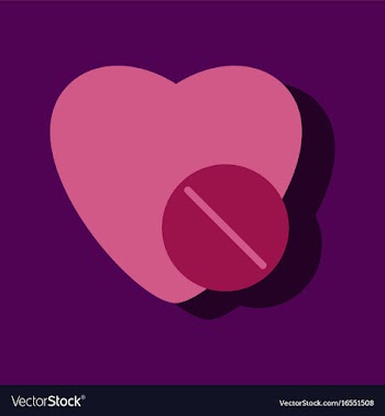 Flat icon design collection heart with medical vector image