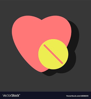 Flat icon design collection heart with medical vector image