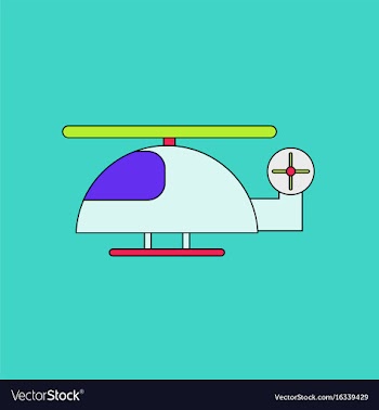 Flat icon design collection helicopter toy flying vector image
