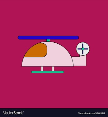 Flat icon design collection helicopter toy flying vector image
