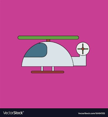 Flat icon design collection helicopter toy flying vector image
