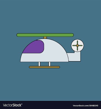 Flat icon design collection helicopter toy flying vector image