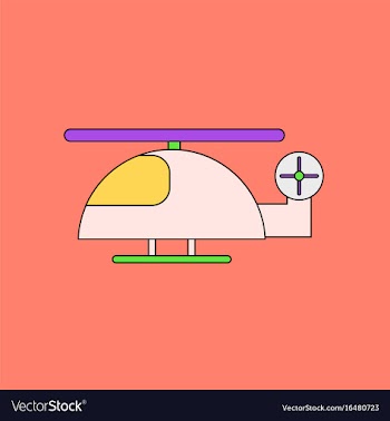 Flat icon design collection helicopter toy flying vector image