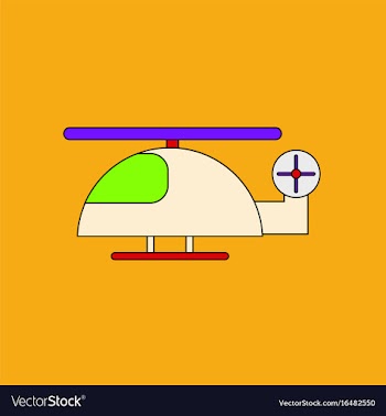 Flat icon design collection helicopter toy flying vector image