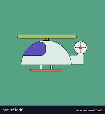 Flat icon design collection helicopter toy flying vector image