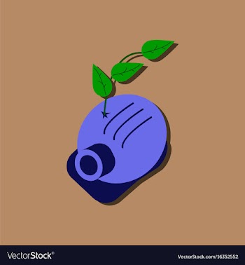 Flat icon design collection helmet and plant in vector image