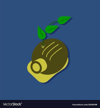 Flat icon design collection helmet and plant in vector image