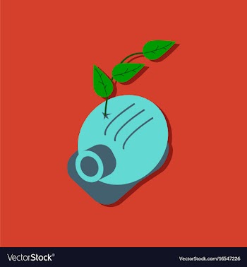Flat icon design collection helmet and plant in vector image
