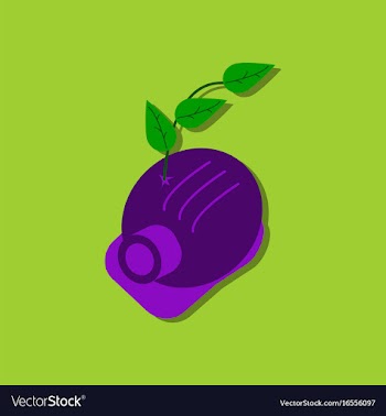 Flat icon design collection helmet and plant in vector image