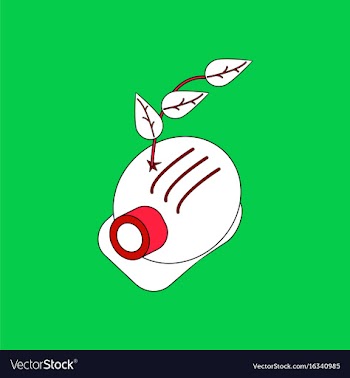 Flat icon design collection helmet and plant vector image