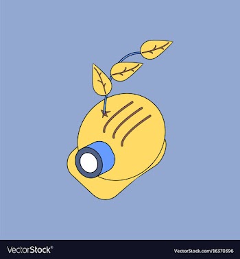 Flat icon design collection helmet and plant vector image