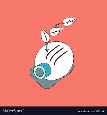 Flat icon design collection helmet and plant vector image