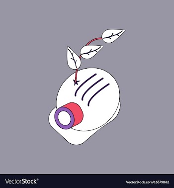 Flat icon design collection helmet and plant vector image